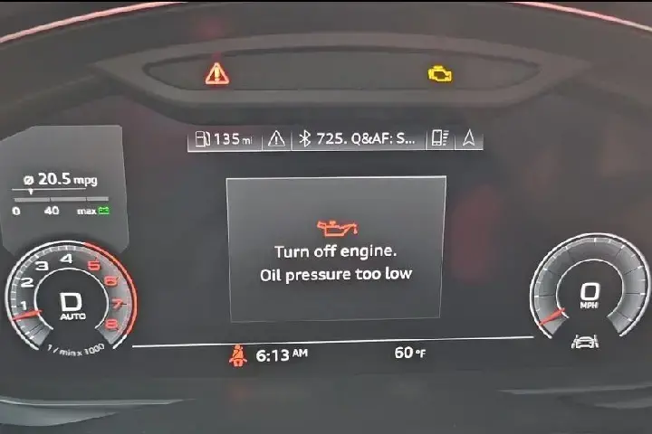 Low Oil Pressure Warning